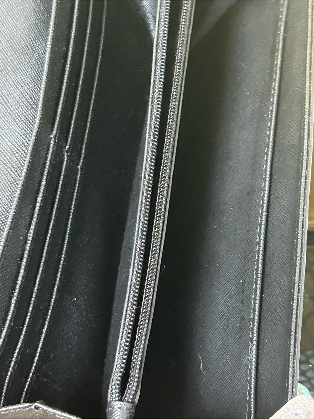 Michael Kors Black Snake-Embossed Wallet with Gold MK Emblem Approx. 6 x 4